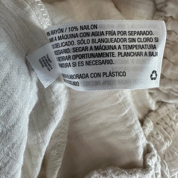 A New Day Cropped Sleeveless Blouse Tank Top WMNS SZ XL Cream Crew Neck Slim Fit - Picture 8 of 8